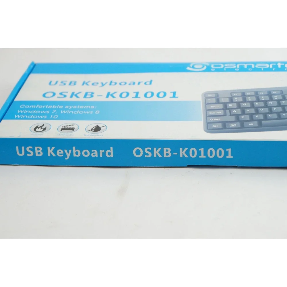 Osmartech OSKB-K01001 USB Keyboard Windows PC Black 104 Key‎ Wired New